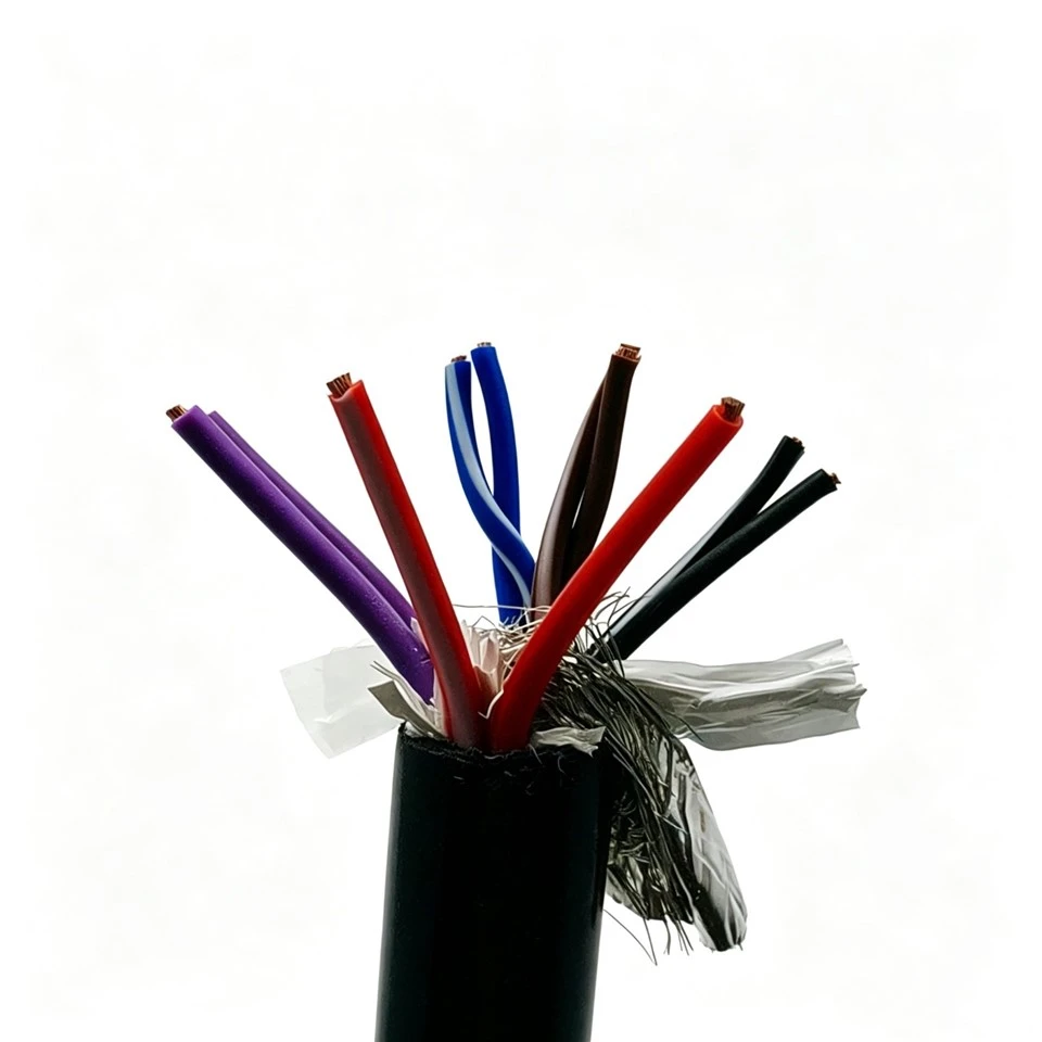 Customized TPU 10 Core Copper Wire Control Cable Twisted Conductor With Shielding And Wear-resistant For CNC Machine Tools suppliers