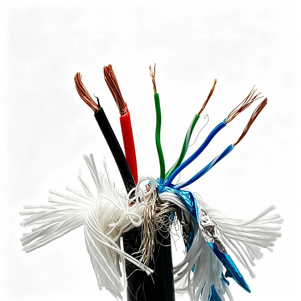 Premium 6 Core Shielded Submersible Pump Cable PE Insulation Black TPU Jacket Bare Copper For Aquaculture System suppliers