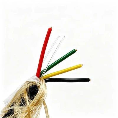 4 Cebl Tanddwr Cyfansawdd Electro Optegol Craidd Gyda 2 Gwain TPU Tynnol LCP Fiber Optegol Ar gyfer Arolygiad Robot Môr dwfn